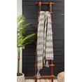 thumbnail image 2 of Fennco Styles Striped Design Tassel Cotton Throw Blanket 50" W x 60" L – Black & White Woven Blanket for Couch, Bedroom and Living Room Décor, 2 of 4