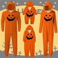 thumbnail image 5 of XUNHAO Matching Halloween Family Outfit Parent Child Halloween Printed Hooded Zipper Home Jumpsuit Cute Family Set, 5 of 5