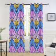 thumbnail image 6 of Fantasy Mermaid Scale Floral Blackout Curtains 84"x52" Thermal Insulated Curtain 1 Panel, 6 of 7