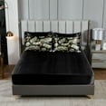 thumbnail image 6 of Sun and Moon Comforter Queen Size 8 Pcs Bed in A Bag Satin Bedding Set Black Boho Bed Home Decor Luxury Hotel Silky Down Duvet, 6 of 8