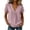 Pink#, variant on Dvprdro Womens Cotton Linen V Neck Short Sleeve Tops Summer Casual Solid Light weight Blouses Tees