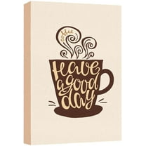 wall26 Canvas Wall Art - Have a Good Day on Coffee Cup - Giclee Print Gallery Wrap Modern Home Art Ready to Hang - 12x18 inches