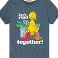 thumbnail image 3 of Sesame Street - Lets Read Together - Toddler and Youth Short Sleeve Graphic T-Shirt, 3 of 5
