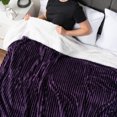 thumbnail image 6 of PAVILIA Soft Fleece Sherpa Throw Blanket for Sofa Couch Bed, Purple, 50x60, 6 of 7