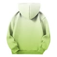thumbnail image 4 of Piuwrlz Girl Winter Printed Hoodies Kids Hood Sweatshirts Pocket Long Sleeved Plush Round Neck Hoodie Pullover Mint Green Size 5 Years, 4 of 9