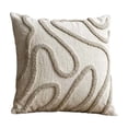 thumbnail image 2 of Throw Pillow Cover Minimalist Line Embroidered 17.71 Inch Cushion Case for Sofa Bed Living Room Bedroom Neutral Home Decor Modern Boho Farmhouse Pillow Cover Clean Layered Look Decorative Pillow Case, 2 of 6