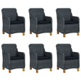 thumbnail image 2 of vidaXL 7 Piece Garden Dining Set Dark Grey, 2 of 12