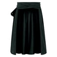 thumbnail image 2 of XIAONU Women's Tie Wrap Skirt High Waist Pleated A Line Midi Casual Bottoms, 2 of 5