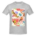 thumbnail image 4 of Bingfone Flowers And Birds Watercolor Men'S Loose Fit Short-Sleeve Pocket T-Shirt, 4 of 7