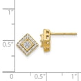 thumbnail image 2 of 14K Yellow Gold Earring Cluster Square Women'S Diamond Round 9 mm, 2 of 2