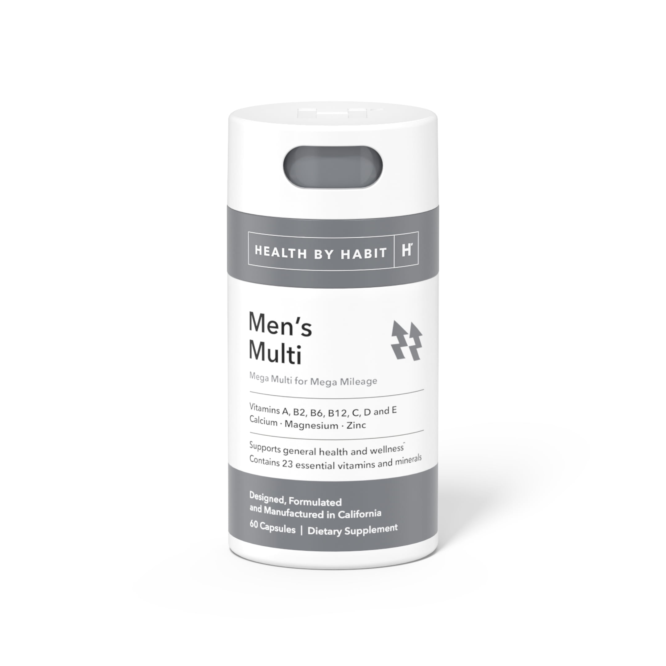 Health By Habit Multivitamin for Men, Vitamin Blend, Magnesium, Zinc, 60 Capsules