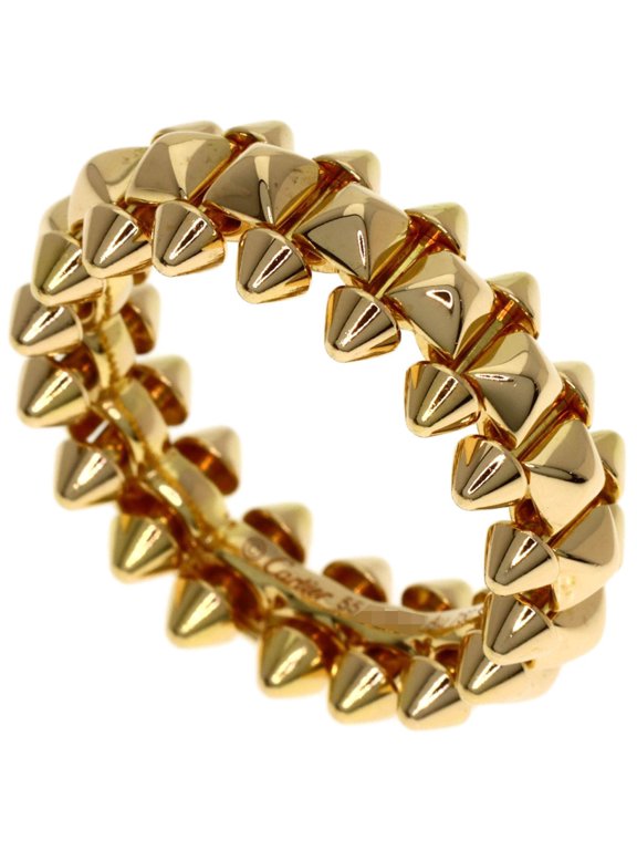 Pre-Owned Cartier Clash de MM #55 Ring, 18K Pink Gold, Women's.