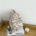 thumbnail image 1 of Mini Mochila pequeña de cuero PU para mujer, bolso multifunción para teléfono con estampado de flores, mochila escolar para mujer Fivean unisex, 1 of 2