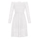 thumbnail image 5 of Moda mujer verano encaje casual pulóver sólido sexy manga larga mini vestido Fridja  yut6518, 5 of 8