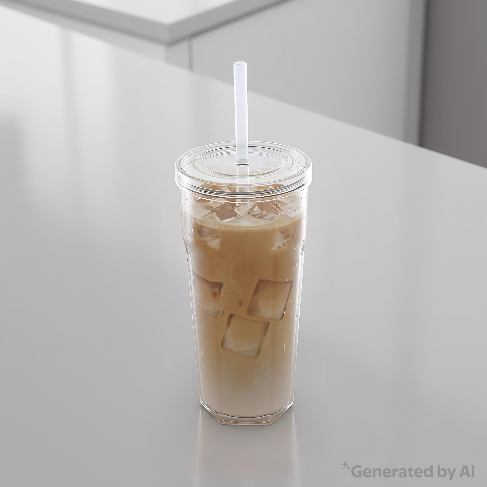 Mainstays 20oz Plastic Tumbler with Screw Top Lid and Straw, Clear
