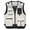 White, variant on BRGZLK Men's Tank Top Zipper Open Four Seasons Outdoor Vest Multi Pocket Shoulder V-Neck Photography Work Clothes Top V-Neck