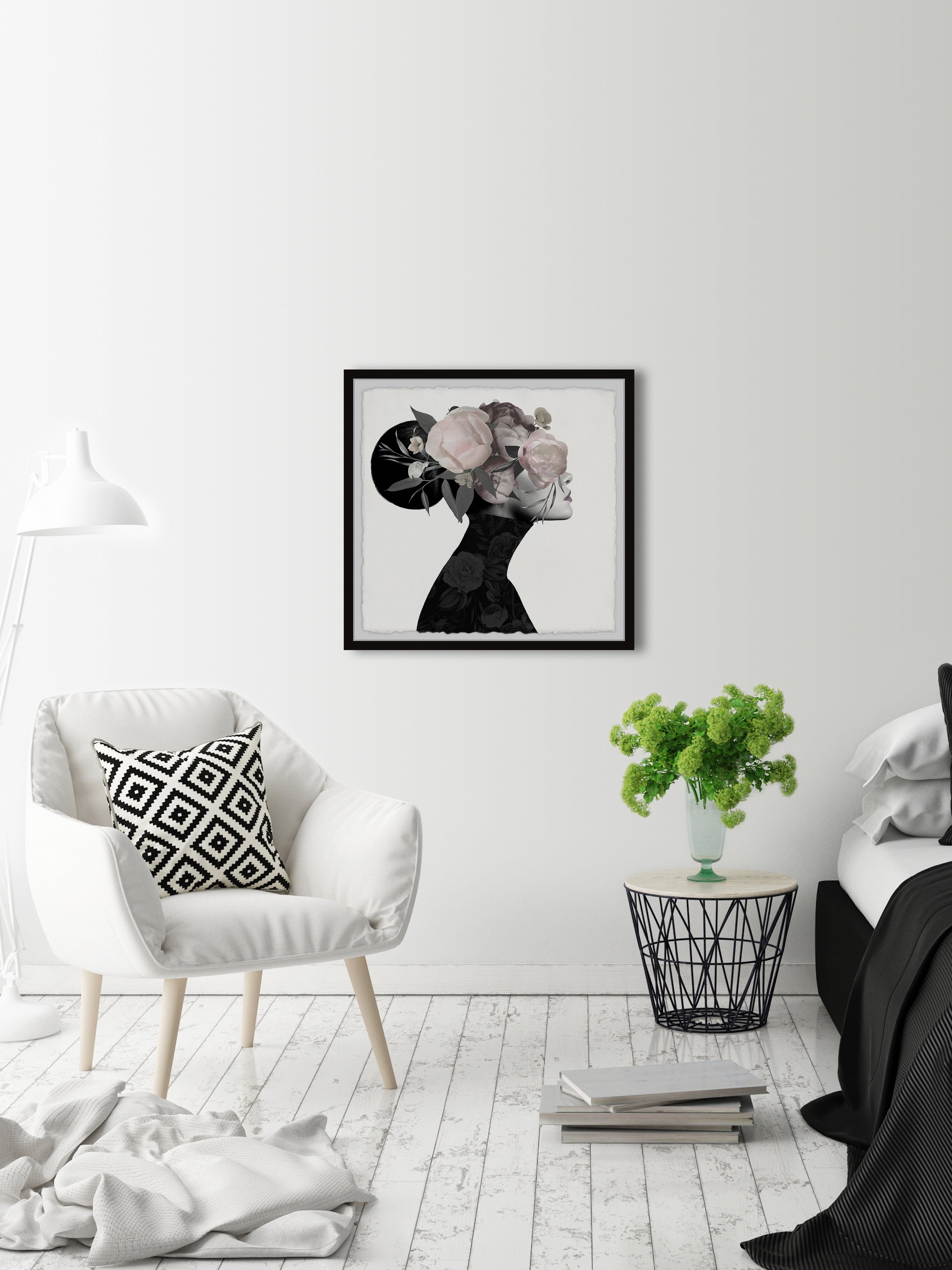 Marmont Hill Dark Flower Turban Iii Framed Wall Art 12 00 X 1 50 Walmart Com