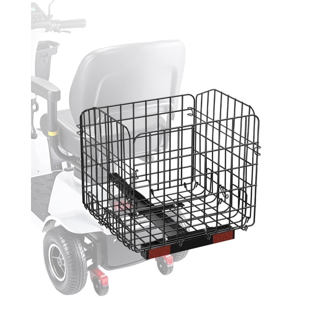 VEVOR - Soporte de carga con montaje de enganche para scooter de movilidad de 500 lb con rampa plegable, correa, estabilizador y canasta de aluminio, para receptor de enganche de 2 VEVOR - Soporte de carga con montaje de enganche para scooter de movilidad de 500 lb con rampa plegable, correa, estabilizador y canasta de aluminio, para receptor de enganche de 2