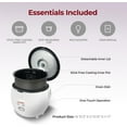 thumbnail image 2 of Cuckoo CR-0671V 6 Cup Basic Electric Rice Cooker and Warmer, Nonstick Inner Pot, White/Purple, 2 of 8