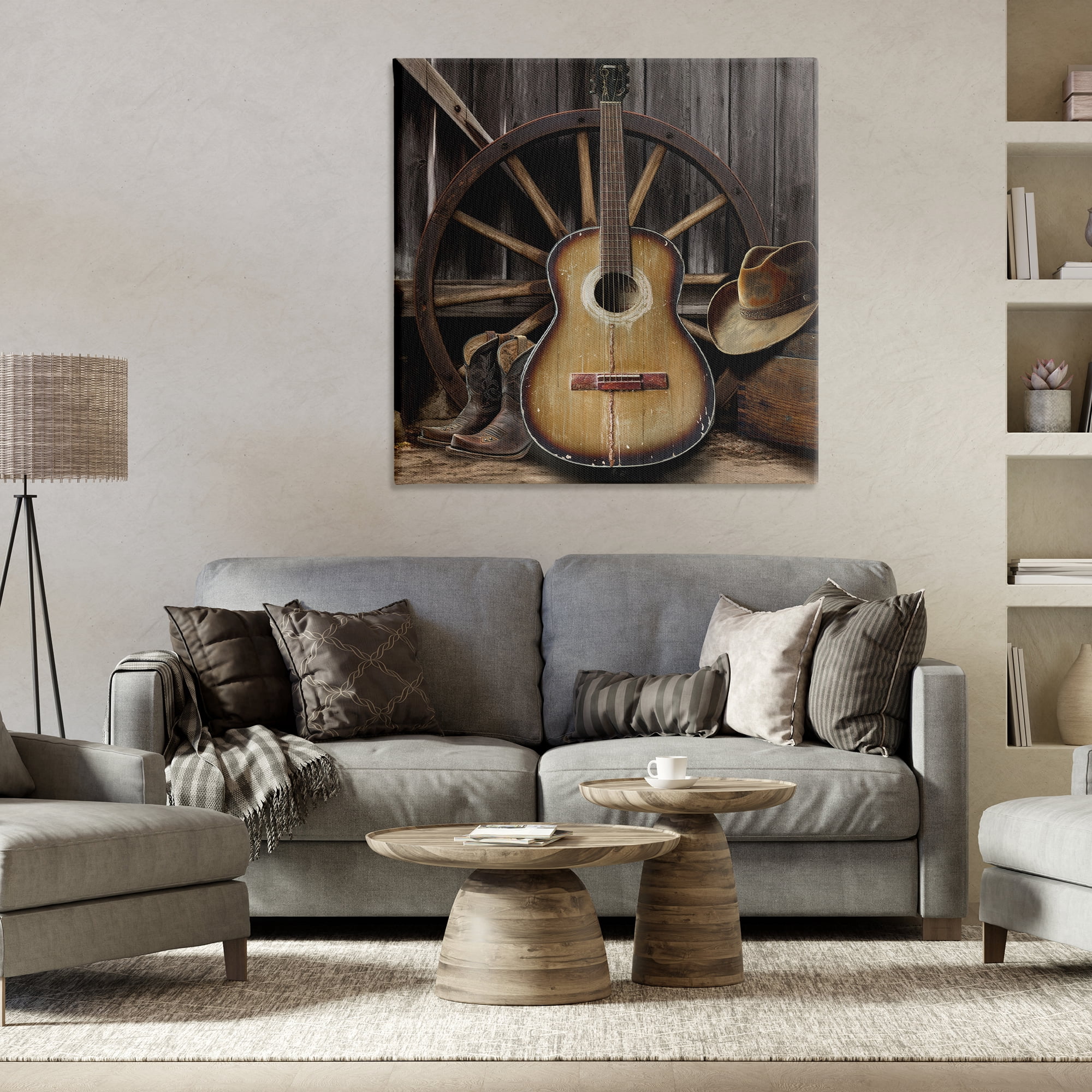 Stupell Industries Rustic Western Guitar with Hat Canvas Wall Art, design by CAD Designs