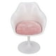 thumbnail image 1 of Silla de oficina para casa de muñecas Nikou ABS color blanco y rosa 1:6 con reposabrazos, 1 of 15