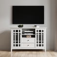 thumbnail image 3 of Bedford SOLID WOOD 53 inch Wide Transitional TV Media Stand in White, 3 of 11