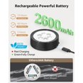 thumbnail image 3 of Applique Murale pour image à Batterie de 2600 mAh, Lumière photo Sans Fil rechargeable par USB avec Télécommande, Projecteur DEL à Intensité Réglable avec Aimant et Batterie, Lumière photo à Batterie, Noir-Multicolore, 3 of 5