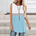 thumbnail image 2 of TDYHUAO Women's Casual Tank Tops Summer Crewneck Sleeveless Colorblock Tunic Flowy Loose Shirts 2024 Trendy Blouse Comfy Vest, 2 of 5