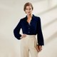 thumbnail image 5 of AUNVITO Women's Velvet Casual Shirt Jacket Long Sleeve with Solid Color Autumn Winter Fashion Outerwear, 5 of 9