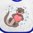 thumbnail image 4 of Inktastic Cute Smiling Valentine's Day Otter with Heart Boys or Girls Baby Bib, 4 of 4