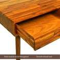 thumbnail image 4 of Acacia Lagom 48" Solid Wood Work Desk with Drawers Office Desk for Home Office, Caramel, 4 of 9