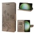 thumbnail image 1 of Allytech Wallet Case for Samsung Galaxy S23 Ultra 5G 6.8", PU Leather Butterfly Rose Embossed Flip Cover Stand Shockproof Protective Case for Women - Gray, 1 of 7