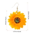 thumbnail image 3 of GOOHOCHY 1 par de pendientes colgantes de girasol acrílico, pendientes sencillos de gancho con forma de flor para mujeres y niñas., 3 of 8