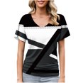 thumbnail image 1 of Blusas de Manga Corta Casuales para las Mujeres Imprimir V-Cuello Suéter Blusa de Poliéster Sudadera de Moda, Top de las Señoras para Invierno Primavera Uso Diario, 1 of 6