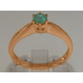 thumbnail image 3 of LBG British Made 9k Rose Gold ring with Natural Emerald Womens Anniversary Ring - 33 size options - Size 11, 3 of 7