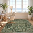thumbnail image 3 of Design&I 6'x9' Ultra Soft Area Rug, Distressed Filigree Dining Table Alfombra Round Circle Vintage Playful None Fluffy Washable Non Shedding for Guest Room Bedroom Living Room, 3 of 7