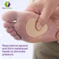 thumbnail image 4 of Almohadilla para pies, espuma firme metatarsiana, 6 pares (12 piezas) Mars Wellness, 4 of 8