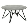 thumbnail image 1 of Hadi Table Basse Ronde avec Pieds en Épingle à Cheveux Ciment et Métal Gris, 1 of 1