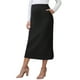 thumbnail image 1 of Falda larga casual de maternidad de cintura alta en A, con vuelo y estilo suelto, XL, negra, 1 of 5