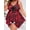 Red Print Swimsuit, variant on 2026 Print 2 Piece Plus Size Tankini Swimwear Women Large V Neck Curvy Dress Swimsuit Lady Big Tied Beach Bathing Suit