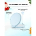 thumbnail image 4 of CozyNestFinds Compact Mirror for Purse, Double-Sided 1X/2X Magnifying Metal Pocket Makeup Mirrors(Round, Light Blue), 4 of 16