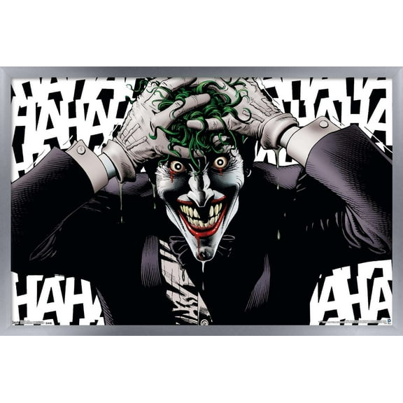 DC Comics - The Joker - Crazy Wall Poster, 14.725" x 22.375", Framed