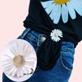 thumbnail image 4 of Scarf Button Large Chrysanthemum Alloy Silk Scarf Buckle Anti-Slip Women Scarf Buckle Outfit Accessory, 4 of 8