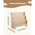 thumbnail image 2 of KFFKFF Montessori-Inspired 3-Tier Kids Bookshelf with Scalloped Design, Front-Facing Bookcase for Toddlers, Includes Dual Hooks for Backpacks, Ideal for Kids' Rooms, Living Areas, Entryways, 2 of 9