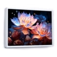 thumbnail image 2 of Designart "Dance Of Beautiful Rainy Lotus IV" Lotus Floater Framed Canvas Art Print, 2 of 5