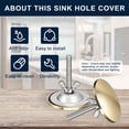 thumbnail image 2 of Kitchen Sink Hole Cover, 1Pcs - Zinc Alloy Faucet Hole Cover, Soap Dispenser Hole Cover for Sink (Champagne Gold), 2 of 7