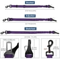 thumbnail image 5 of Cinturón de seguridad para perros, versión 2 en 1 con barra de bloqueo para perros, cinturón de seguridad para coche, hebilla metálica, elástico de nailon, paquete de 2 cinturones de seguridad, 5 of 5
