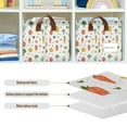 thumbnail image 4 of Yayeee Foldable Storage Basket for Shelves with Handles Set of 2 Waterproof Cloth Bins, Green Cute Vegetables, 4 of 7