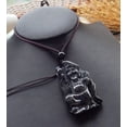 thumbnail image 5 of Certified Hand Carved Black Natural Myanmar Burma Grade A Jade jadeite Ji Kung Buddha God Pendant Necklace, 5 of 7