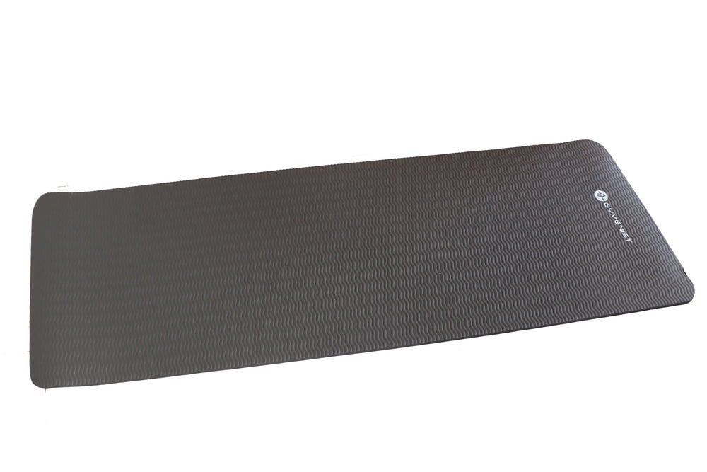 Gymenist Thick Exercise Yoga Floor Mat Nbr 24 x 71 Inches Black